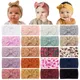 Bandeau à nœud large de couleur unie pour enfants filles bandeau élastique pour cheveux de bébé
