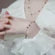 Collier Ras du Cou en Perles de Pierre Naturelle Rouge pour Femme Bijoux Fins en Acier Inoxydable