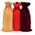 Vin rouge velours bouteille de vin sacs Champagne bouteille couvertures sacoches cadeaux velours sac