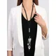 Amorcome – collier Vintage Long en cuir pour femmes pendentif en métal pendentif en forme de cœur