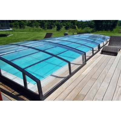 Pool Infinity® Bay mit Überdachung 3,5x8,0m - Überlaufpool