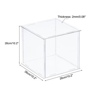 Display Case, Acrylic Box Assemble Dustproof Showcase for Collectibles - Clear