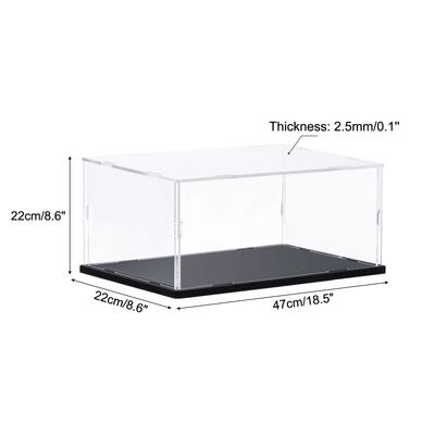 Display Case Acrylic Box, Assemble Transparent Box Dustproof Showcase - Clear