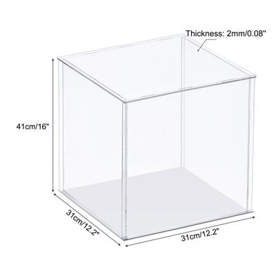 Display Case, Acrylic Box Assemble Dustproof Showcase for Collectibles - Clear