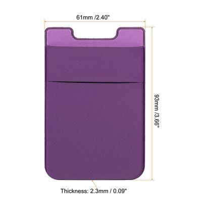 2pcs Cellphone Card Dual Layer Holder Stretchy Adhesive Pouch Sleeve