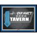 Black Los Angeles Dodgers 12'' x 16'' Personalized Framed Neon Tavern Print