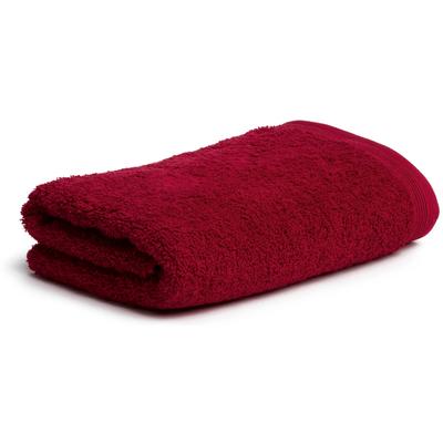 Handtuch MÖVE "Superwuschel", rot (ruby), B:50cm L:100cm, Walkfrottee, Baumwolle, Handtücher (Packung), Handtuch mit Bordüre, 100% Premium Cotton Baumwolle, einfarbig, weich Image