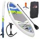Inflatable SUP-Board F2 "F2 Line Up SMO blue mit Alupaddel" Wassersportboards Gr. 10,5 320 cm, blau Stand Up Paddle
