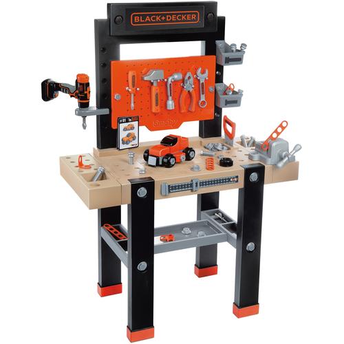 "Spielwerkbank SMOBY ""Black + Decker Werkbank Center"" Rollenspielzeug bunt (schwarz, orange) Kinder Ab 3-5 Jahren"