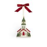 Spode Christmas Tree Church Led Ornament 4" Ceramic/Porcelain in Green/Red | 5 H x 2.75 W x 4.25 D in | Wayfair 1780170