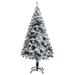 The Holiday Aisle® Artificial Pre-lit Christmas Tree w/ Ball Set Xmas Tree Decoration, Metal in Green/White | 4' | Wayfair