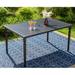 Lark Manor™ Anginette Metal Dining Table Metal in Black | 29 H x 60 W x 38 D in | Outdoor Dining | Wayfair 218F2C4545974F1FA275DD95A7489063