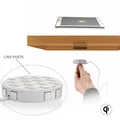 Chargeur sans fil invisible QI intégré au bureau charge rapide pour Pad iPhone 11 X Samsung