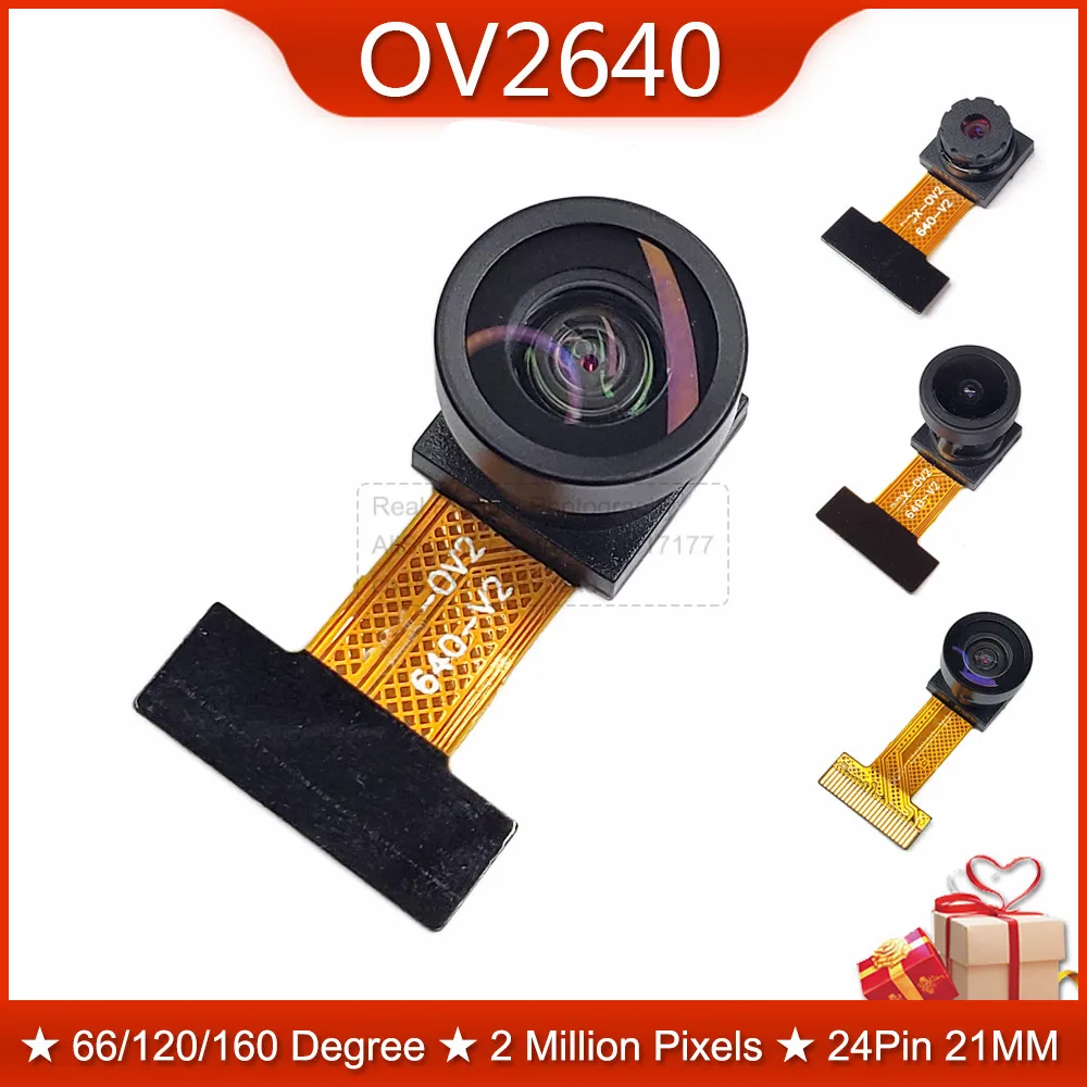 Technologie de caméra OV2640 21MM pour appareil photo ESP32-CAM Tech 30 66 120 160 Résistant Next 850nm Night Vision 24PIN 0.5MM Pas