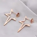 Boucles d'oreilles étoile creuse en acier inoxydable pour femmes boucles d'oreilles punk bijoux de