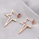 Boucles d'oreilles étoile creuse en acier inoxydable pour femmes boucles d'oreilles punk bijoux de