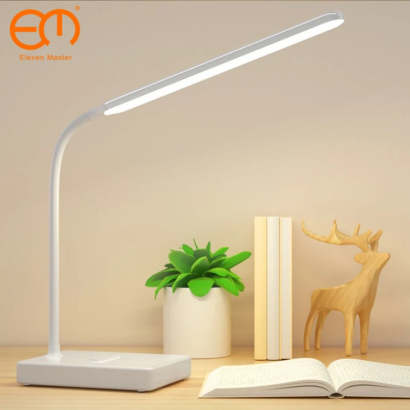 Lampe de bureau lampes de Table tactiles pour salon col de cygne bureau pliable réglable Protection des yeux lampe d'étude lumière LED