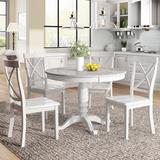 5 Pieces Dining Table and Chairs Set for 4 Persons, Kitchen Room Solid Wood Dining Table Set with 4 Chairs