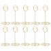 3.3 Inch Table Number Holder, 10 Pack Wire Card Round Shape Clips, Gold Tone - Gold Tone