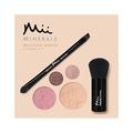 Mii Cosmetics | 100% Mineral Beautiful Basics Foundation, Eyeshadow, Blush & Brush Set | Highly Pigmented Colour, Suitable for All Skin Types, Great for Sensitive Skin | Peach 03