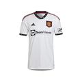 adidas Manchester United F.C. Men's 2022/23 Season Official Away Jersey, White, L UK