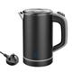 0.8L Electric Kettle, 600W Fast Boil Stainless Steel Portable Electric Travel Kettle for Boiling Water, Double Wall Hot Water Kettle for Tea and Coffee,Auto-Shutoff,Boil-Dry Protection (Black)