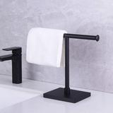 QIANXI Towel Rack Hand Towel Stand, Bathroom Towel Holder Stand SUS304 Stainless Steel Metal in Black | 11.8 H x 12.4 W x 1.1 D in | Wayfair