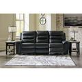 Signature Design by Ashley Warlin 90" Pillow Top Arm Reclining Sofa Polyester in Black | 40 H x 90 W x 41 D in | Wayfair 6110515