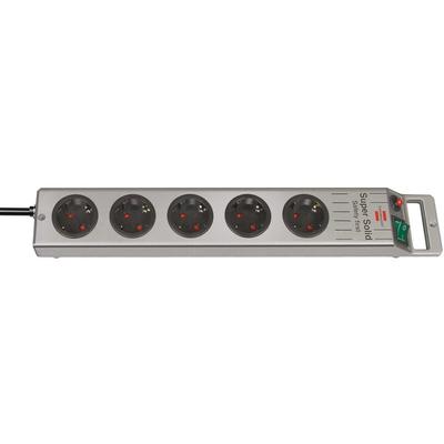 1153340115 Steckdosenleiste mit Schalter 5fach Silber Schutzkontakt 1 St. - Brennenstuhl Image