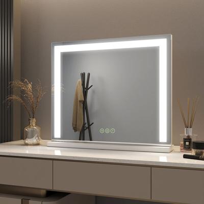 Schminkspiegel led Beleuchtung Hollywood Kosmetikspiegel mit Touch, 3 Lichtfarben, Dimmbar, 60 x