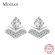 Modian-Boucles d'oreilles flèche en argent regardé 925 pour femme boucles d'oreilles ovales