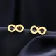 Acier inoxydable boucle oreille femme Numéro de symbole infini "8" bijoux femme boucles d'oreilles