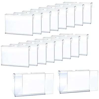Porte-étiquette de prix en plastique transparent clip d'étiquette d'étagère support d'étiquette