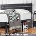 VECELO Industrial Wood Bed with Headboard, Twin Size Beds/Full Size Beds/Queen Size Beds