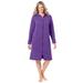 Plus Size Women's Short Hooded Sweatshirt Robe by Dreams & Co. in Plum Burst (Size 4X)