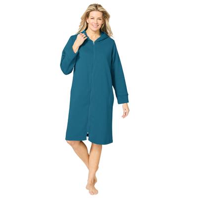 Plus Size Women's Short Hooded Sweatshirt Robe by ...