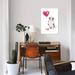 East Urban Home Happy Dog w/ Gift & Balloon by Wandering Laur - Gallery-Wrapped Canvas Giclée Print Metal in Black/Gray/Pink | Wayfair