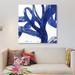 East Urban Home Tenderness Indigo by PI Galerie - Wrapped Canvas Print Canvas, Cotton in Black/Blue/Green | 26 H x 26 W x 1.5 D in | Wayfair