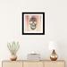 East Urban Home 'Skull Vintage, Square' By Ali Gulec Graphic Art Print on Wrapped Canvas Paper, in Brown/Green/White | 24" H x 24" W x 1" D | Wayfair