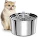 OAK DECOR BLAZE Pet Automatic Water Dish w/ Free Gift Cat Fish Toy Metal/Stainless Steel (easy to clean) in Gray | 4.2 H x 8.7 W x 8.7 D in | Wayfair