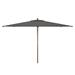 Arlmont & Co. Aklin 6.5Ft X 10Ft Rectangle Wooden Pulley Market Umbrella in Gray | 106.31 H x 118.11 W x 78.74 D in | Wayfair