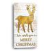 The Holiday Aisle® Reindeer Merry Christmas - Unframed Print Plastic/Acrylic in Green | 48 H x 24 W x 0.2 D in | Wayfair