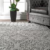 Gray 120 x 94 x 1.3 in Area Rug - Union Rustic Anuthy 100% Moroccan Shag Runner Rug Grey | 120 H x 94 W x 1.3 D in | Wayfair