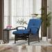 Winston Porter Dykas Reclining Patio Chair w/ Cushions & Side Table, Steel in Blue | 38 H x 21 W x 50 D in | Wayfair