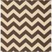 Brown/White 63 x 63 x 0.25 in Area Rug - George Oliver Indoor/Outdoor Waterproof Easy Cleaning Patio Backyard Mudroom Area Rug 1 Dark Brown Cotton | Wayfair