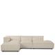 Ecksofa links AUSTER - Ecksofa links, Kord in Vanilla Beige, B300