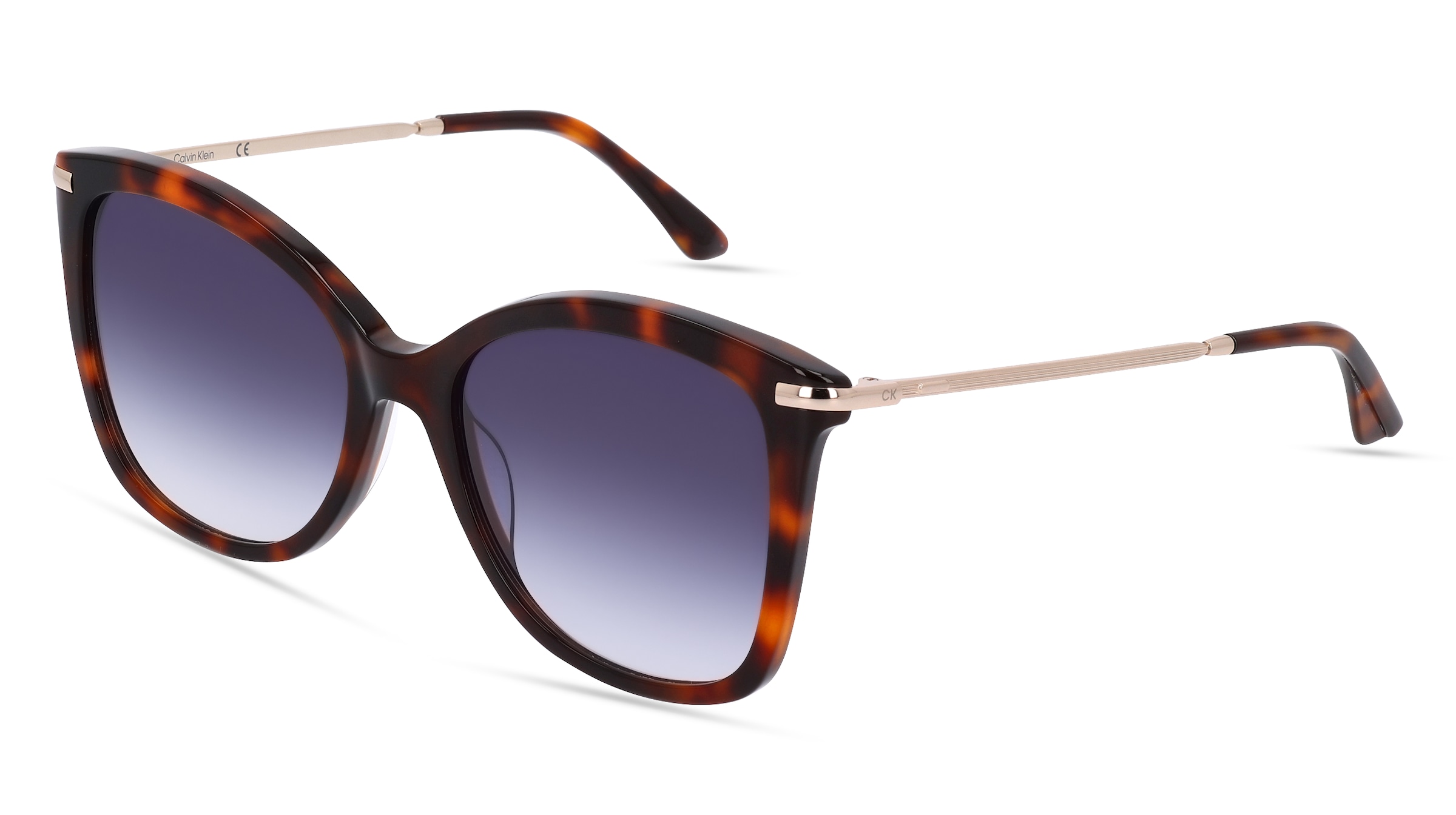 Calvin Klein CK22514S Unisex-Sonnenbrille Vollrand Butterfly Kunststoff-Gestell, braun