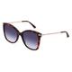 Calvin Klein CK22514S Damen-Sonnenbrille Vollrand Butterfly Kunststoff-Gestell, braun