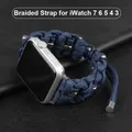 Bracelet de sport en métal tressé en nylon pour Apple Watch bracelet réglable pour homme iWatch