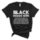 T-shirt noir pour femmes 2020 noir mélangé avec une chemise Melanin noir t-shirts de fierté BLM
